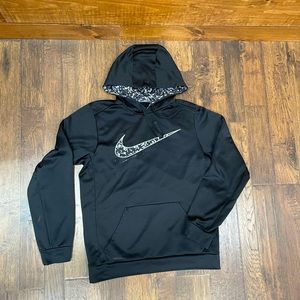 Men’s NIKE black hoodie with camp logo